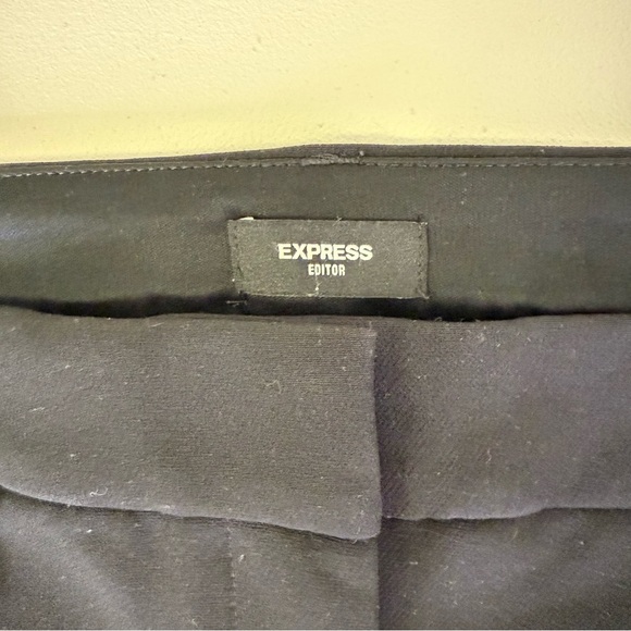 Express Editor Split Ankle Black Dress Pants Trousers Size 6 - Picture 7 of 8